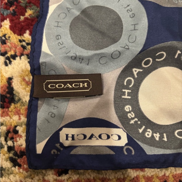 Coach Blue Snaphead Silk Scarf - Picture 3 of 4
